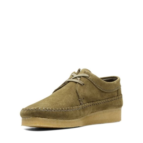 clarks weaver dark green suede